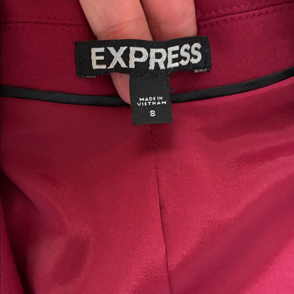 Express Women's Raspberry Single-Button Tailored … - image 3